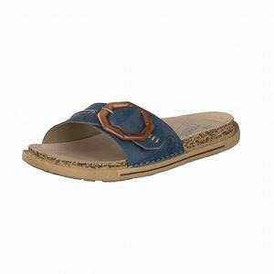 Rieker V5487-12 Mules Damen Blau | 496152-ADC