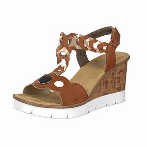 Rieker V55H4-24 Wedges Damen Braun | 974025-DAI