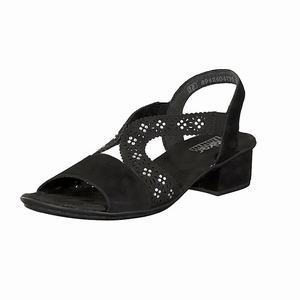 Rieker V6216-00 Sandalen Damen Schwarz | 274508-PWF