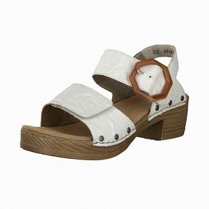 Rieker V6851-80 Sandalen Absatz Damen Weiß | 651370-FHR