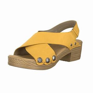 Rieker V6888-68 Sandalen Absatz Damen Gelb | 697140-VZS