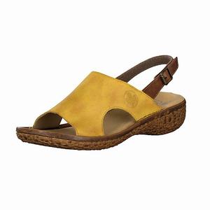 Rieker V69J5-68 Sandalen Damen Gelb | 871542-GOX