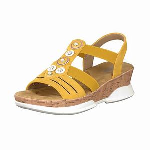 Rieker V7771-68 Sandalen Damen Gelb | 459217-QTZ