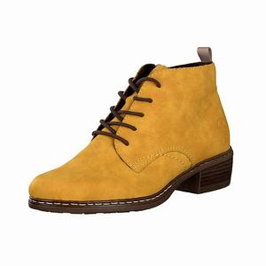 Rieker Y0843-68 Schnürstiefel Damen Gelb | 692481-ALK