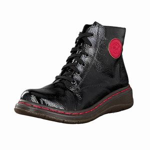 Rieker Y3200-01 Schnürstiefel Damen Schwarz | 097824-JPB