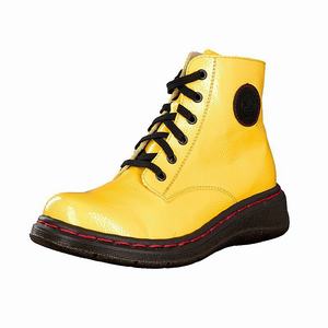 Rieker Y3200-68 Schnürstiefel Damen Gelb | 810524-YSW