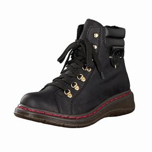 Rieker Y3203-00 Schnürstiefel Damen Schwarz | 697825-JQR