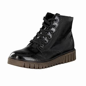 Rieker Y3441-00 Schnürstiefel Damen Schwarz | 475816-QYU