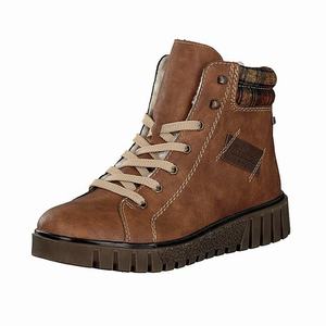 Rieker Y3442-23 Schnürstiefel Damen Braun | 603458-FKO