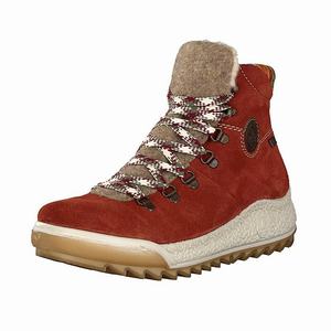 Rieker Y4741-38 Schnürstiefel Damen Rot | 082364-SQI