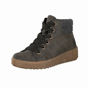 Rieker Y6424-45 Schnürstiefel Damen Grau | 361780-MLZ