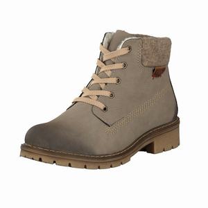 Rieker Y9120-61 Schnürstiefel Damen Beige | 180792-WMS