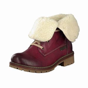 Rieker Y9122-35 Schnürstiefel Damen Rot | 692430-MYK