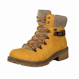 Rieker Y9131-68 Schnürstiefel Damen Gelb | 932470-LBY