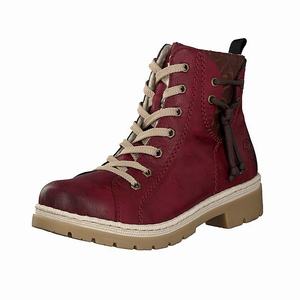 Rieker Y9438-35 Schnürstiefel Damen Rot | 791204-GFM