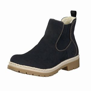 Rieker Y9460-14 Chelsea Boots Damen Blau | 367915-XGZ