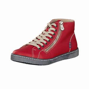 Rieker Z1221-33 Schnürstiefel Damen Rot | 950716-ZQK