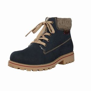 Rieker Z1420-14 Schnürstiefel Damen Blau | 125348-IRC