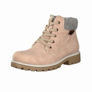 Rieker Z1420-32 Schnürstiefel Damen Rosa | 724350-NGM