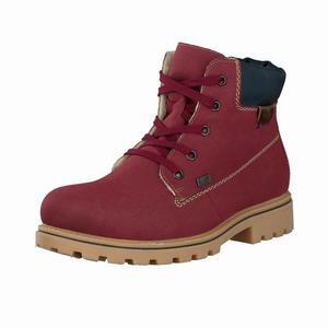 Rieker Z1420-39 Schnürstiefel Damen Rot | 273614-ZHT