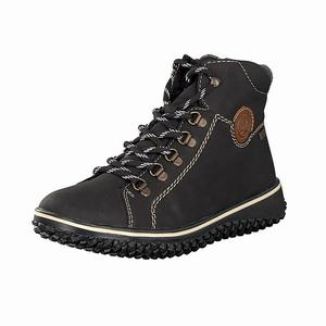 Rieker Z4202-00 Schnürstiefel Damen Schwarz | 506492-WOA