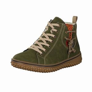 Rieker Z4223-54 Schnürstiefel Damen Grün | 168349-ZNW