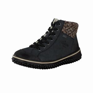 Rieker Z4243-14 Schnürstiefel Damen Blau | 451708-YFV