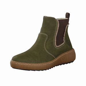 Rieker Z6654-54 Chelsea Boots Damen Grün | 857390-KOW