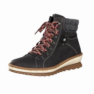 Rieker Z8609-00 Schnürstiefel Damen Schwarz | 751602-DPE